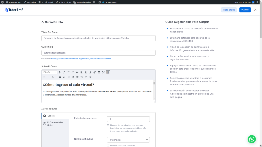 Staging - Tutor LMS